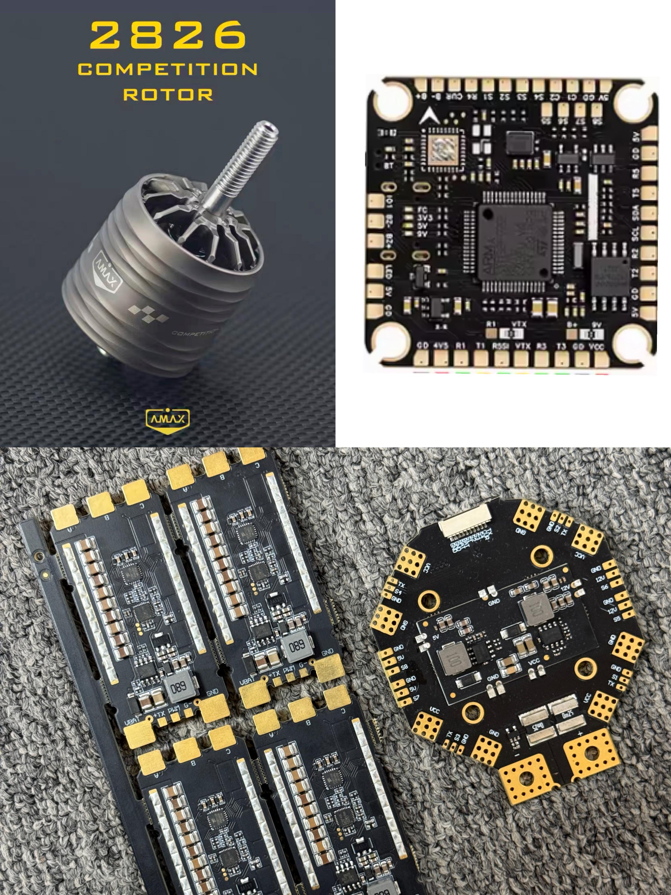 Drone Flight Controller - 2826 800KV Brushless Motor 4PCS+12S F722