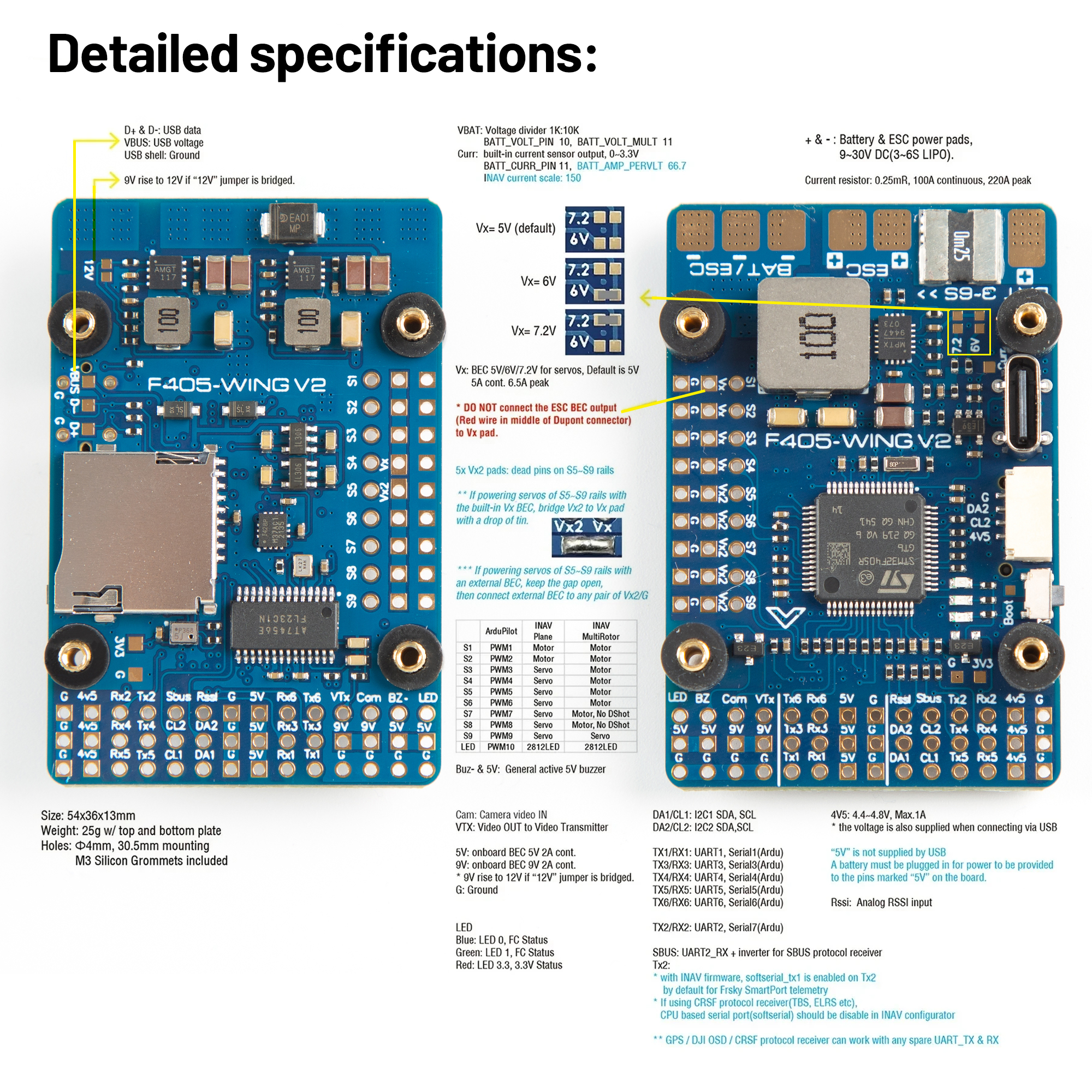 F405 WING V2 FC Flight Control - Drone Flight Controller review and price