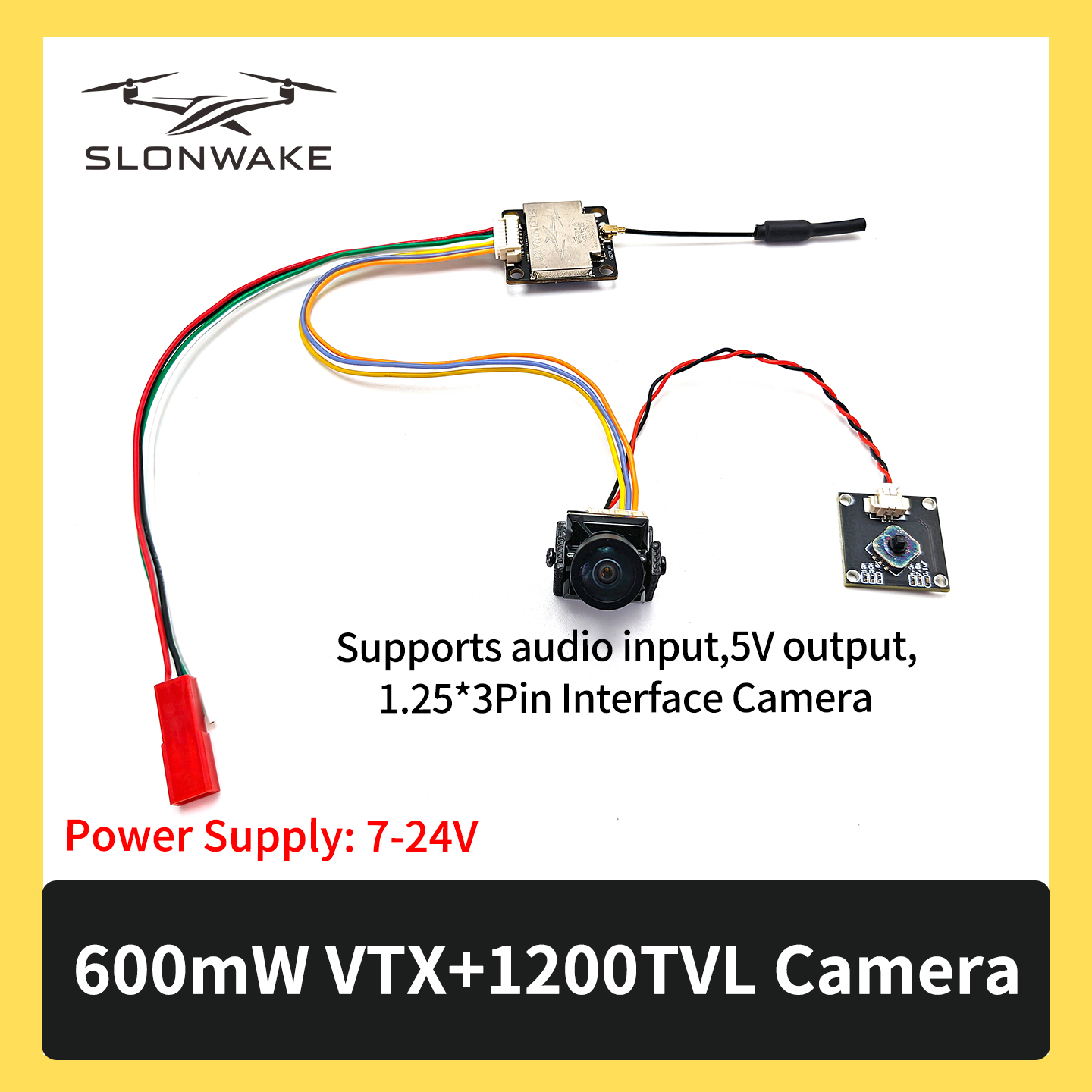 SLONWAKE 5.8G 600mW 7-24V FPV  - Drone Frame review and price