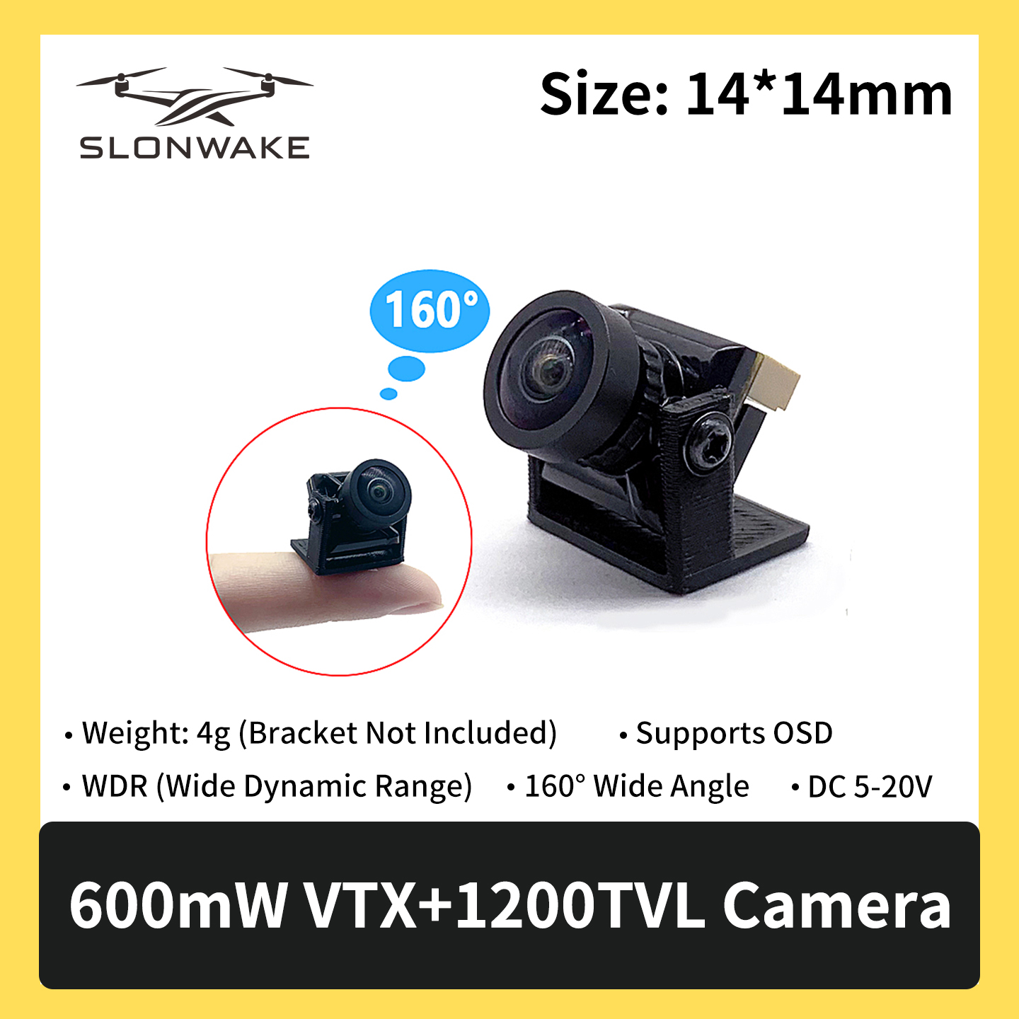 SLONWAKE 5.8G 600mW 7-24V FPV  - Drone Frame review and price