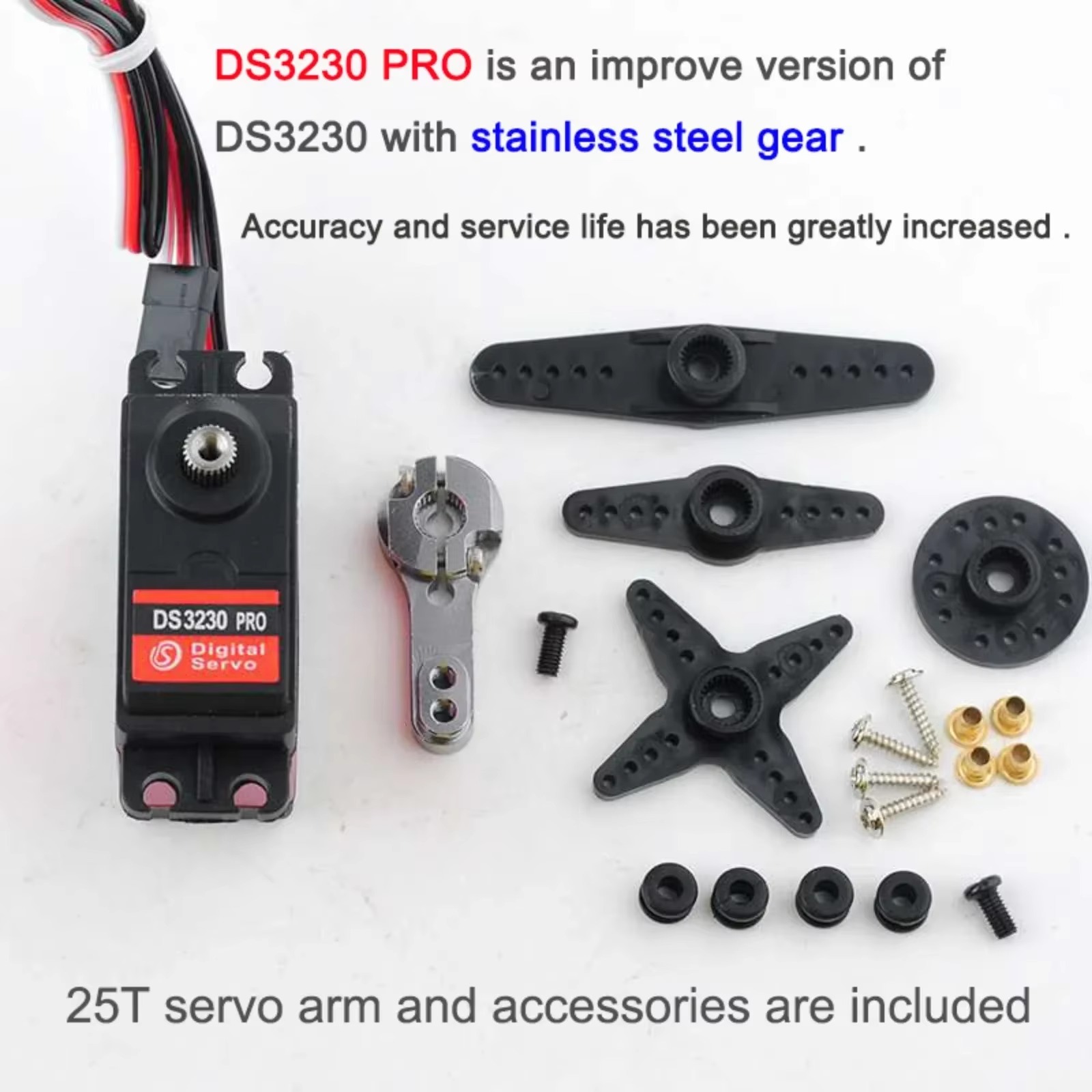 4Pcs DS3230PRO 30KG Digital Se - Drone Arm review and price