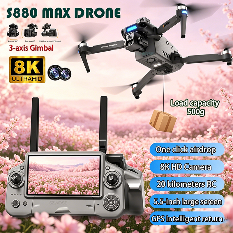 2026 New 8K Dual Camera Drone  - Drone Gps Mount review and price