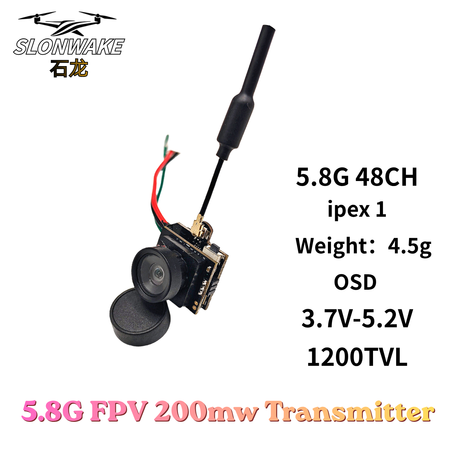Slonwake 5.8G 48CH 200mW FPV D - Drone Frame review and price