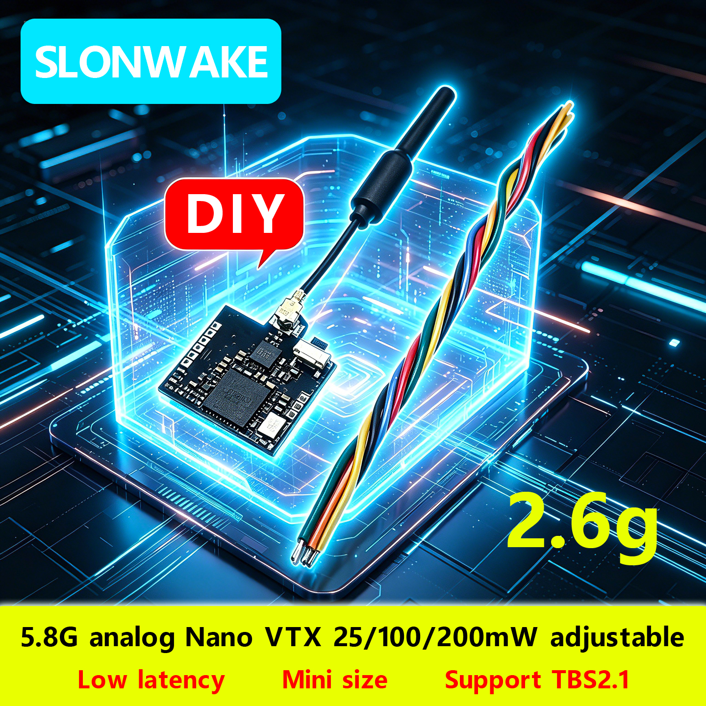 SLONWAKE Nano 5.8G 48CH 200mW  - Drone Frame review and price