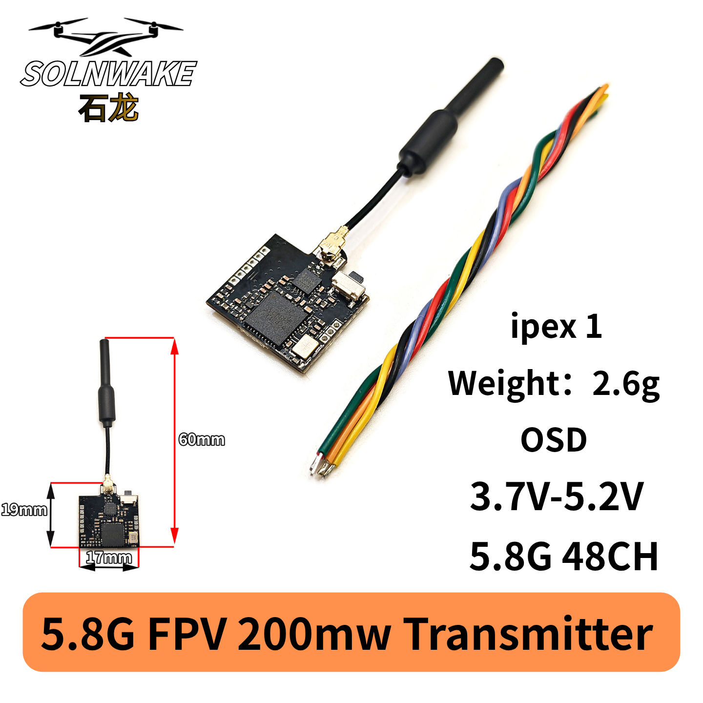 SLONWAKE Nano 5.8G 48CH 200mW  - Drone Frame review and price